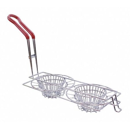 Dbl Taco Cups Fry Bskt, Nickel Pltd, 8