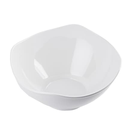 Wavy Melamine Bowl, White, 13