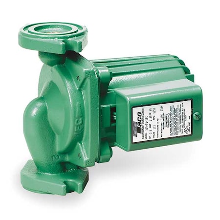 HVAC Circulating Pump, 1/8 hp, 115V, 1 Phase, Flange Connection MPN:009-F5-IFC