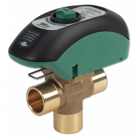 Motorized Zone Valve, NC, Brass, 1 in Sweat MPN:Z100C3-2