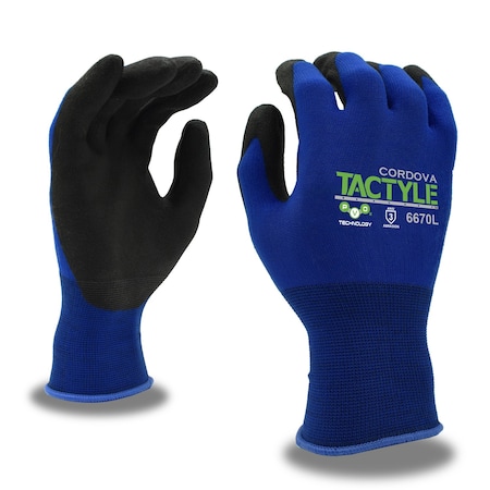 Glove, Machine Knit, 15 Ga, Blue Nylon, PK12 MPN:6670M