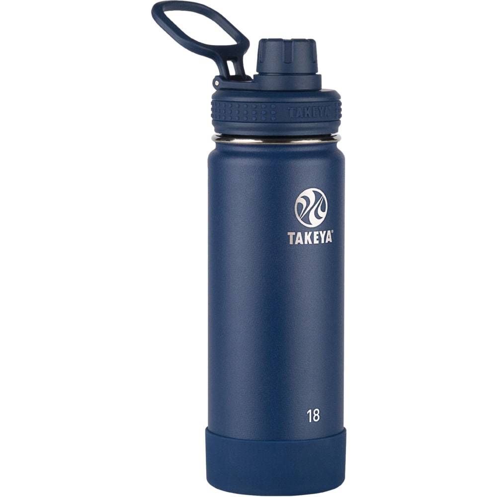 Takeya Actives Spout Reusable Water Bottle, 18 Oz, Midnight MPN:51064
