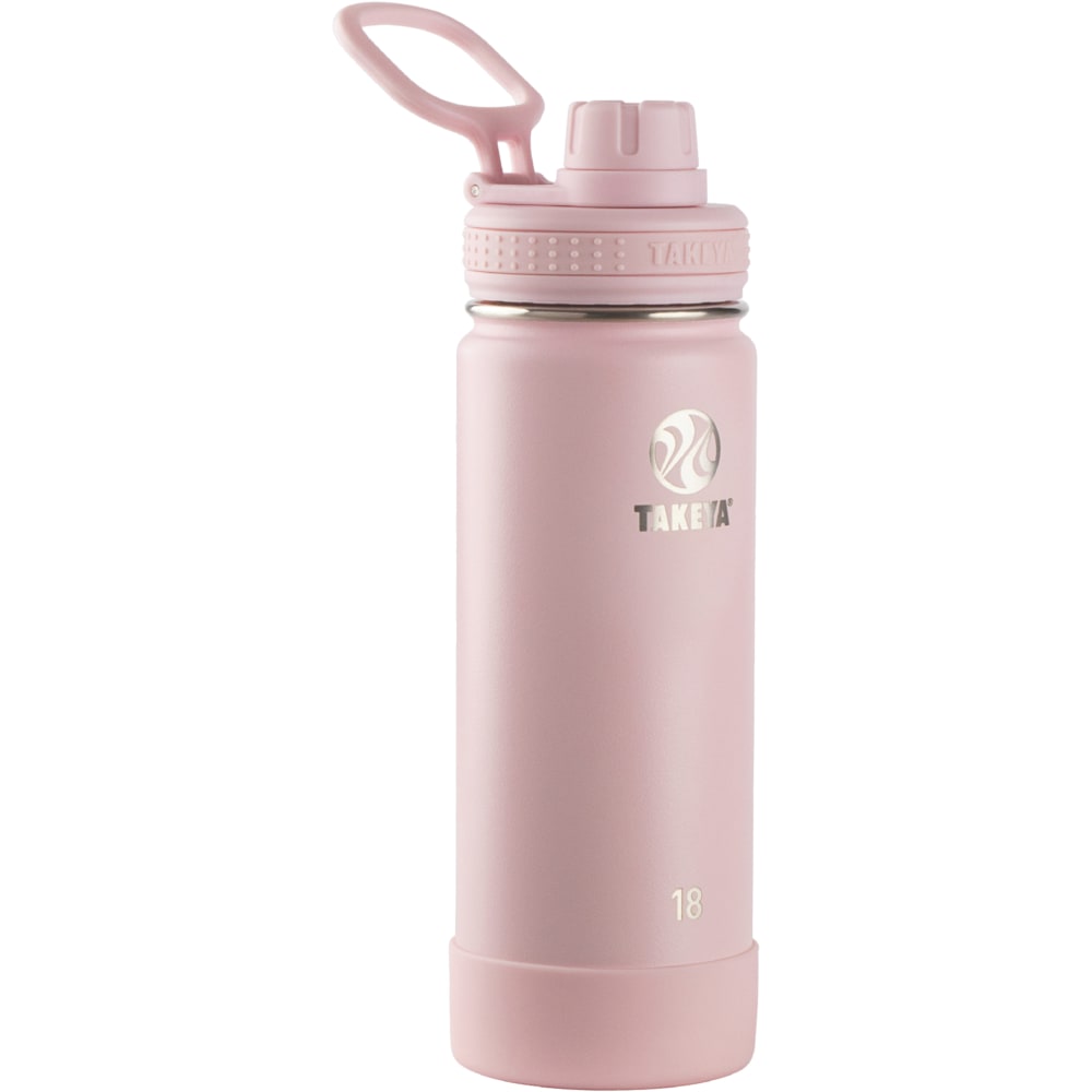 Takeya Actives Spout Reusable Water Bottle, 18 Oz, Blush MPN:51079