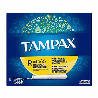 Regular Tampax Tampons 40 count 12PK MPN:24751
