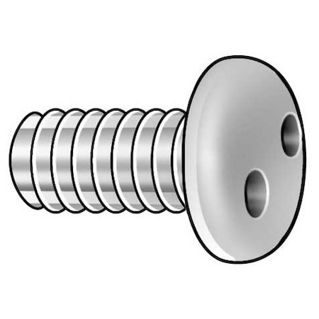 #4-40 x 3/8 in Spanner Pan Tamper Resistant Screw, Plain Finish, 18-8 Stainless Steel, 50 PK MPN:120910
