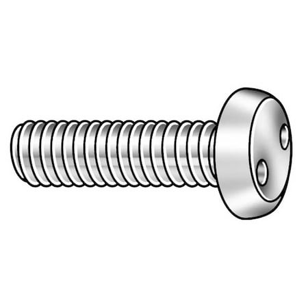 #12-24 x 3/4 in Spanner Pan Tamper Resistant Screw, Plain Finish, 18-8 Stainless Steel, 25 PK MPN:121275