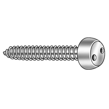 Tamper Resistant Screw, 1/2 in, Plain Finish, 18-8 Stainless Steel, Pan Head Spanner Drive, 25 PK MPN:121460