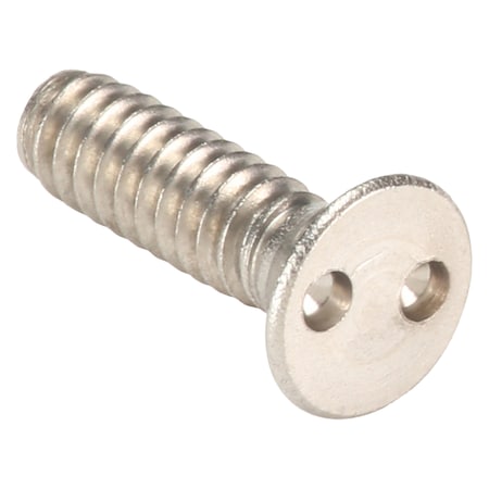 #6-32 x 1/2 in Spanner Flat Tamper Resistant Screw, Plain Finish, 18-8 Stainless Steel, 50 PK MPN:121710