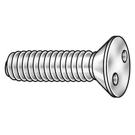 #6-32 x 1-1/2 in Spanner Flat Tamper Resistant Screw, Plain Finish, 18-8 Stainless Steel, 50 PK MPN:121760