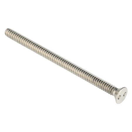 #6-32 x 2 in Spanner Flat Tamper Resistant Screw, Plain Finish, 18-8 Stainless Steel, 25 PK MPN:121770