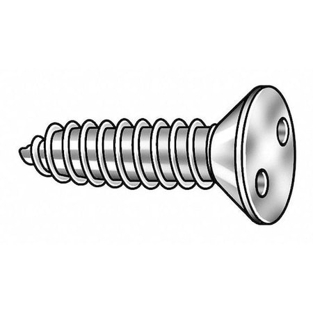 Tamper Resistant Screw, 3/4 in, Plain Finish, 18-8 Stainless Steel, Flat Head Spanner Drive, 25 PK MPN:122090