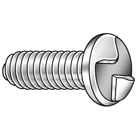 #4-40 x 1/2 in One-Way Round Tamper Resistant Screw, Plain Finish, 18-8 Stainless Steel, 100 PK MPN:141404