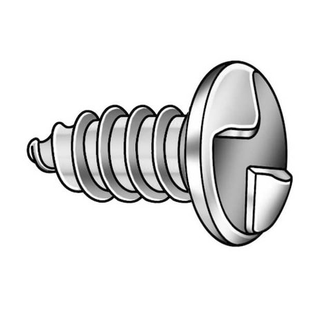 Tamper Resistant Screw, 1 in, Plain Finish, 18-8 Stainless Steel, Round Head One-Way Drive, 50 PK MPN:151380