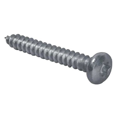 Sheet Metal Screw, #8 x 3/4 in, Zinc Plated Steel Pan Head Torx Drive, 100 PK MPN:401020