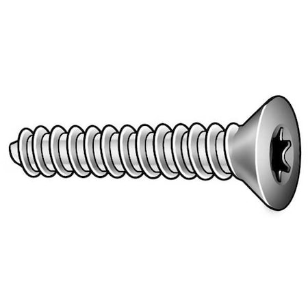 Sheet Metal Screw, #0-42 x 3/16 in, Zinc Plated Steel Flat Head Torx Drive, 50 PK MPN:440000