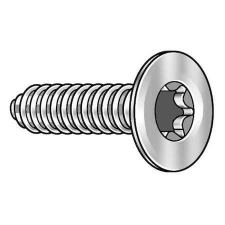 Sheet Metal Screw, #2 x 1/4 in, Zinc Plated Steel Flat Head Torx Drive, 50 PK MPN:440300