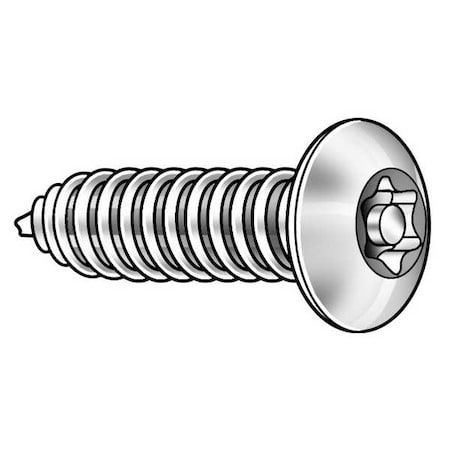 Sheet Metal Screw, #2 x 3/4 in, Plain 18-8 Stainless Steel Pan Head Torx Drive, 50 PK MPN:450450