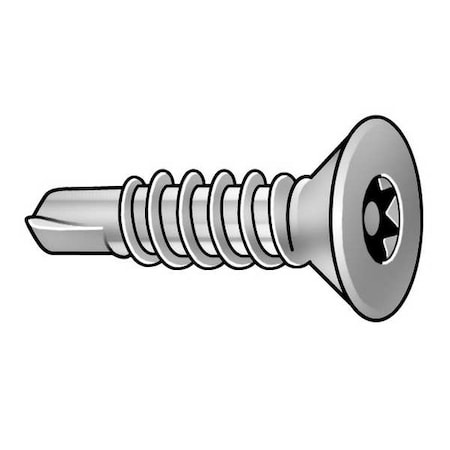Tamper Resistant Screw, 2 in, Zinc Plated Finish, Steel, Flat Head Torx Drive, 50 PK MPN:490635