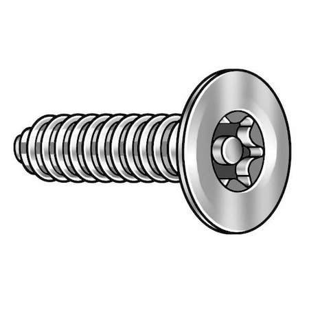 Tamper Resistant Screw, 1-1/4 in, Plain Finish, 18-8 Stainless Steel, Flat Head Torx Drive, 25 PK MPN:91830
