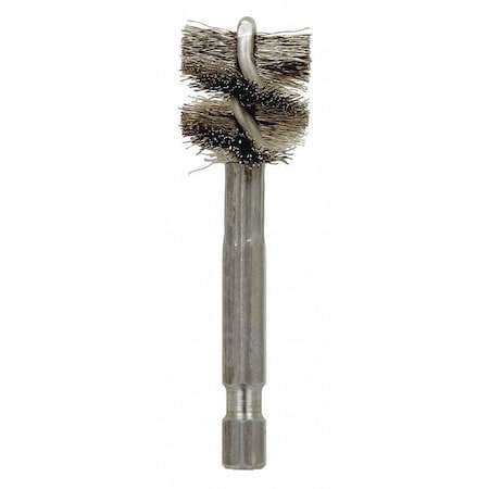 Power Fitting Burr Brush, SS, 1/2