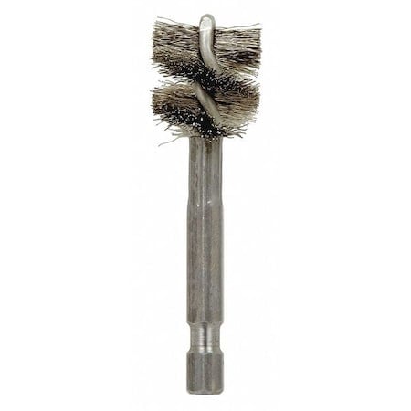 Power Fitting Burr Brush, SS, 3/4