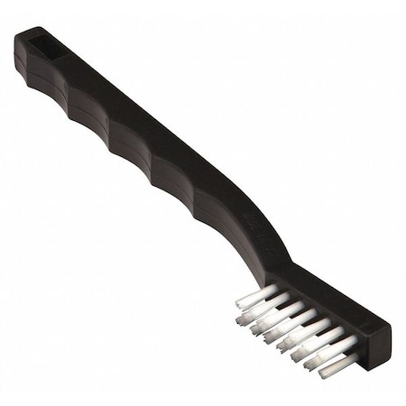 Brush, Scratch, Plastic Handle, Nylon, 5-3/4 in L Handle, 1-1/2 in L Brush, Plastic MPN:00033