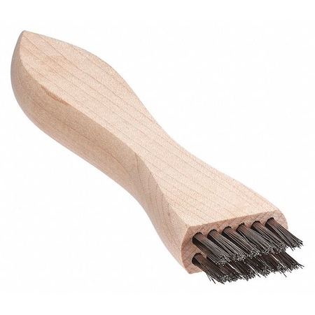 Brush, Upright Scratch, Wood Handle, SS, 3-7/8 in L Handle, 7/8 in L Brush, Hardwood MPN:00038