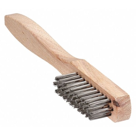 Brush, Utility Scratch, Wood Handle, SS, 4-1/2 in L Handle, 1-1/2 in L Brush, Hardwood MPN:00047
