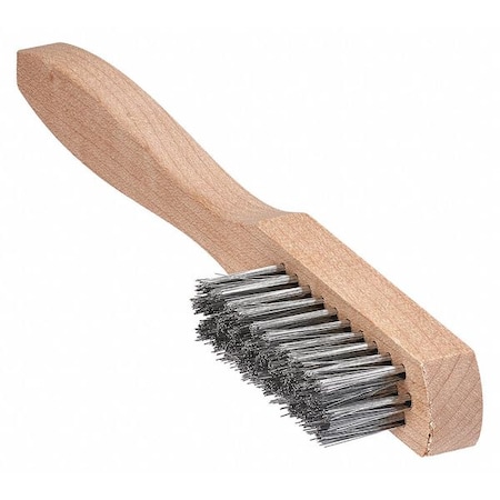 Brush, Utility Scratch, Wood Handle, Steel, 4-1/2 in L Handle, 1-1/2 in L Brush, Hardwood MPN:00048