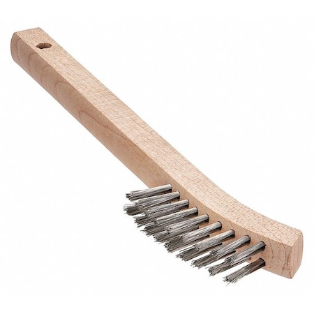 Brush, SS Stove and Appliance Brush, 5-3/4 in L Handle, 2-7/8 in L Brush, Hardwood MPN:00461