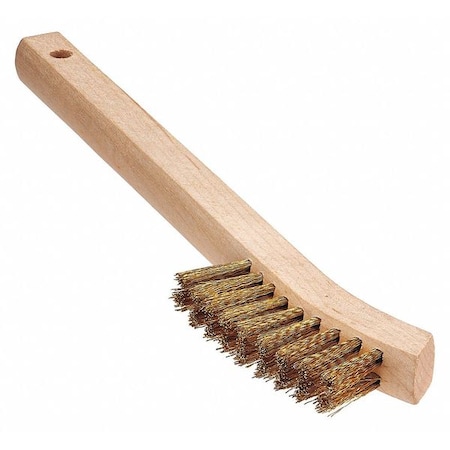 Brush, Brass Stove and Appliance, 5-3/4 in L Handle, 2-7/8 in L Brush, Hardwood MPN:00462