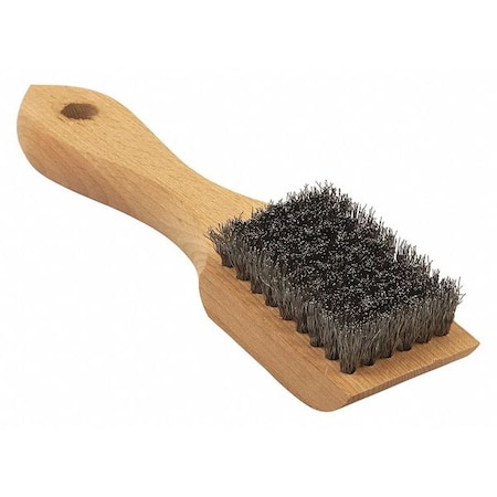 Brush, Alum., Small, Wood Handle, 4-1/4 in L Handle, 2-1/2 in L Brush, Hardwood MPN:00501