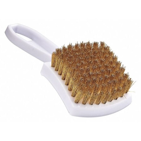 Brush, Large, Plastic Handle, .008 Brass, 5-7/8 in L Handle, 3 in L Brush, Plastic MPN:00511