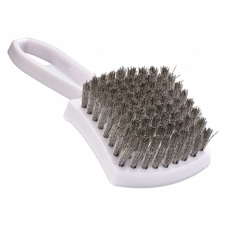 Brush, Large, Plastic Handle, SS, 5-7/8 in L Handle, 3 in L Brush, Plastic MPN:00513