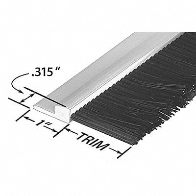Stapled Set Strip Brush PVC Length 36 In MPN:RPVC211036