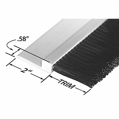 Stapled Set Strip Brush PVC Length 72 In MPN:RPVC231072