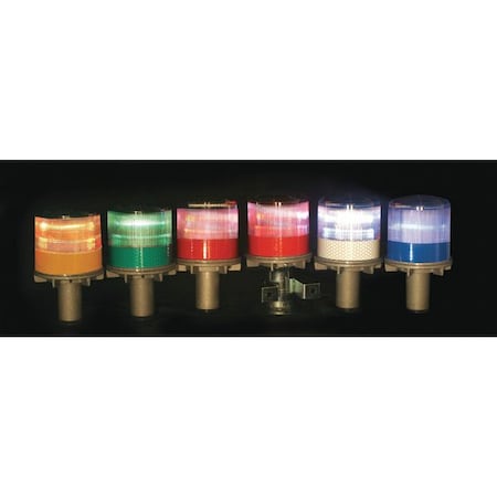 Warning Light, Amber, (4) LED, 1.2V, 60 FPM, 3 3/4 in Dia. MPN:3337-00002