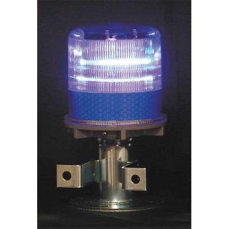 Warning Light, Blue, (4) LED, 1.2V, 60 FPM, 3 3/4 in Dia. MPN:3337-00004