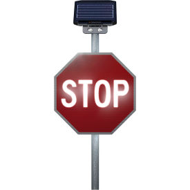 LegendViz® LED STOP Traffic Sign Solar Powered 36