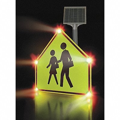 LED Sign School Crossing Aluminum 30x30 MPN:2180-00202