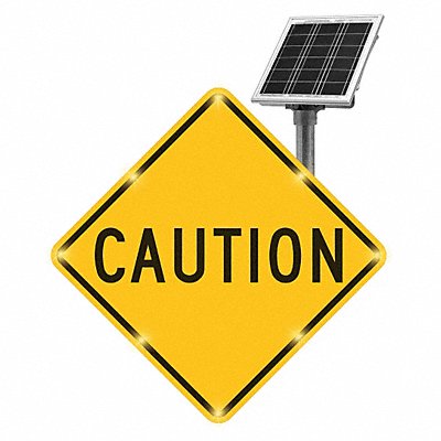 LED Sign Caution Aluminum 30 x 30 MPN:2180-C00065