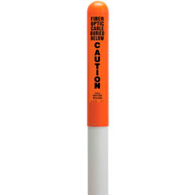 113779A Round Dome Utility Fiber Optic Marker White Pole 66