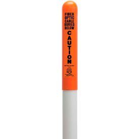 113779C Round Dome Utility Fiber Optic Marker White Pole 66