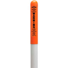 113783B Round Dome Utility Fiber Optic Marker White Pole 72