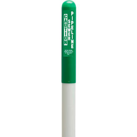 113785A Round Dome Utility Sewer Marker White Pole 72