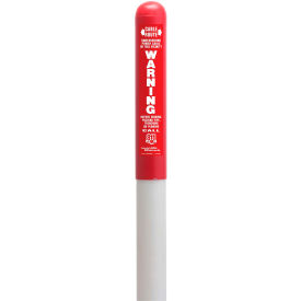 114603C Round Dome Utility Electric Marker White Pole 72
