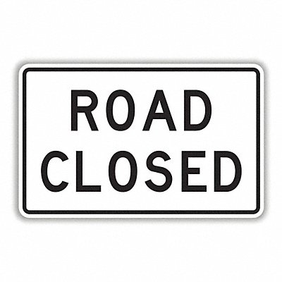 Road Closed Sign 48 x 30 x .100 HIP MPN:373-04403
