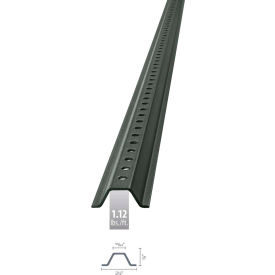 U-Channel Sign Post 8'L 1.12 lbs./ft. Green Post Holes 30