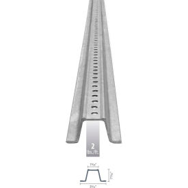 U-Channel Sign Post 8'L 2 lbs./ft. Galvanized Post Holes Top Down 054-00015