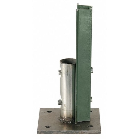 Anchor for U-Channel Post, U-Channel, Galvanized steel Silver, 6 in L, 6